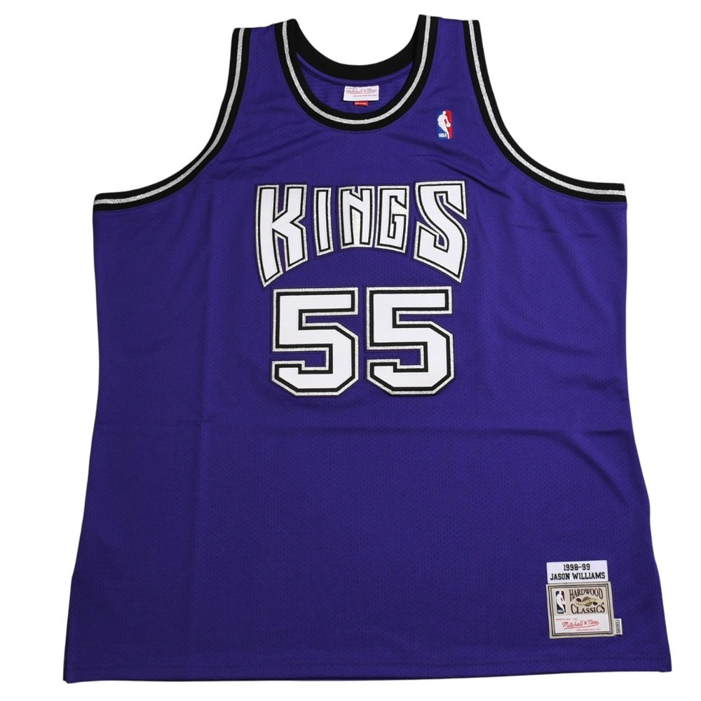 新品同様 Mitchell&Ness ミッチェルアンドネス オーセンティックジャージ サクラメントキングス ジェイソンウィリアムズ 背番号55 パープル ブラック 3XLサイズ 中古 4a002281