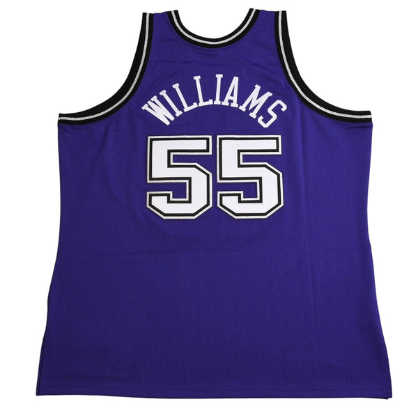 新品同様 Mitchell&Ness ミッチェルアンドネス オーセンティックジャージ サクラメントキングス ジェイソンウィリアムズ 背番号55 パープル ブラック 3XLサイズ 中古 4a002281