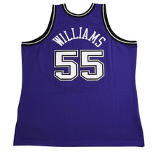 Load image into Gallery viewer, 新品同様 Mitchell&amp;Ness ミッチェルアンドネス オーセンティックジャージ サクラメントキングス ジェイソンウィリアムズ 背番号55 1998-99 パープル ブラック 3XLサイズ 中古 4a002281