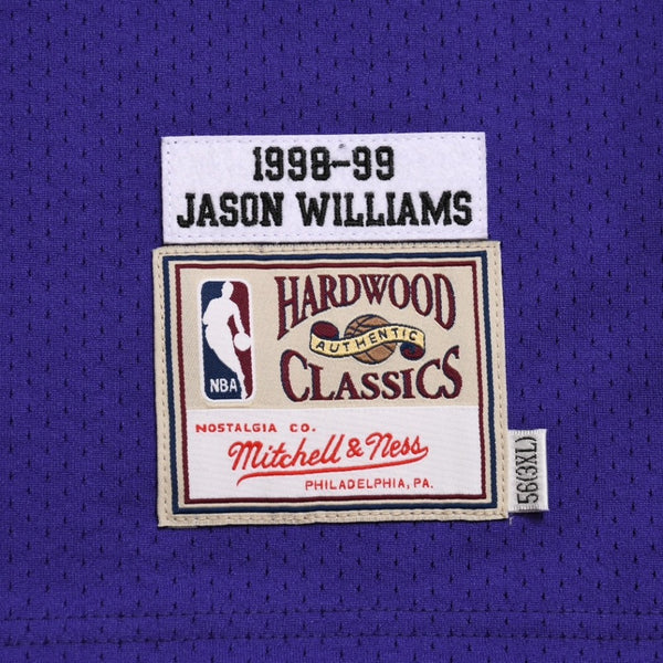 新品同様 Mitchell&Ness ミッチェルアンドネス オーセンティックジャージ サクラメントキングス ジェイソンウィリアムズ 背番号55 パープル ブラック 3XLサイズ 中古 4a002281