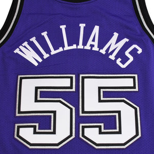 新品同様 Mitchell&Ness ミッチェルアンドネス オーセンティックジャージ サクラメントキングス ジェイソンウィリアムズ 背番号55 パープル ブラック 3XLサイズ 中古 4a002281