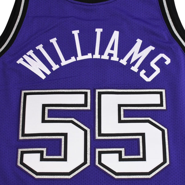 新品同様 Mitchell&Ness ミッチェルアンドネス オーセンティックジャージ サクラメントキングス ジェイソンウィリアムズ 背番号55 パープル ブラック 3XLサイズ 中古 4a002281