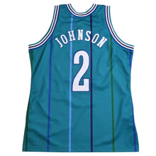 画像をギャラリービューアに読み込む, 新品同様品 Mitchell&amp;Ness ミッチェルアンドネス シャーロットホーネッツ ラリージョンソン 1992-93 ハードウッドクラシック スウィングマンユニフォーム サイズL エメラルドグリーン 中古 4a002278