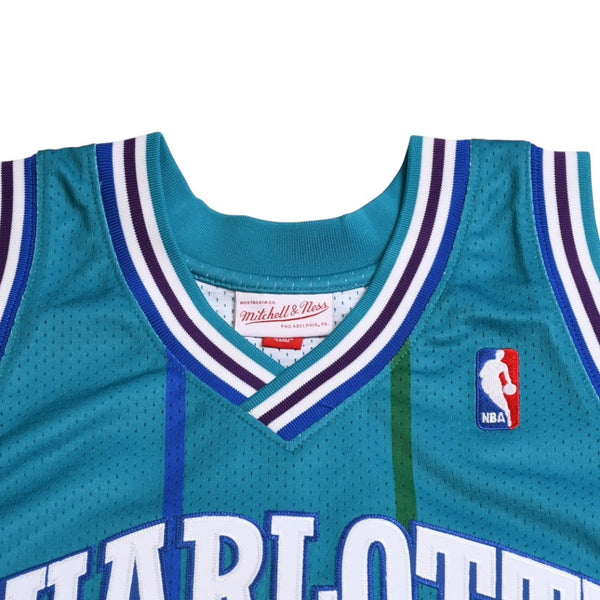 新品同様品 Mitchell&Ness ミッチェルアンドネス シャーロットホーネッツ ラリージョンソン 1992-93 ハードウッドクラシック スウィングマンユニフォーム サイズL エメラルドグリーン 中古 4a002278