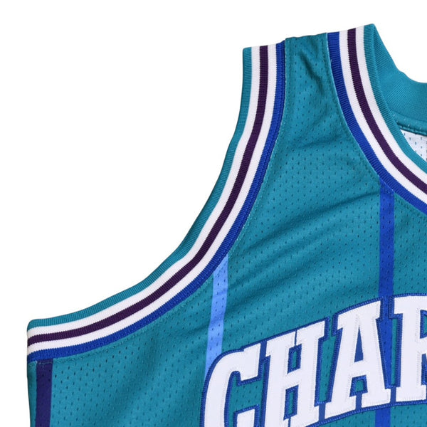 新品同様品 Mitchell&Ness ミッチェルアンドネス シャーロットホーネッツ ラリージョンソン 1992-93 ハードウッドクラシック スウィングマンユニフォーム サイズL エメラルドグリーン 中古 4a002278