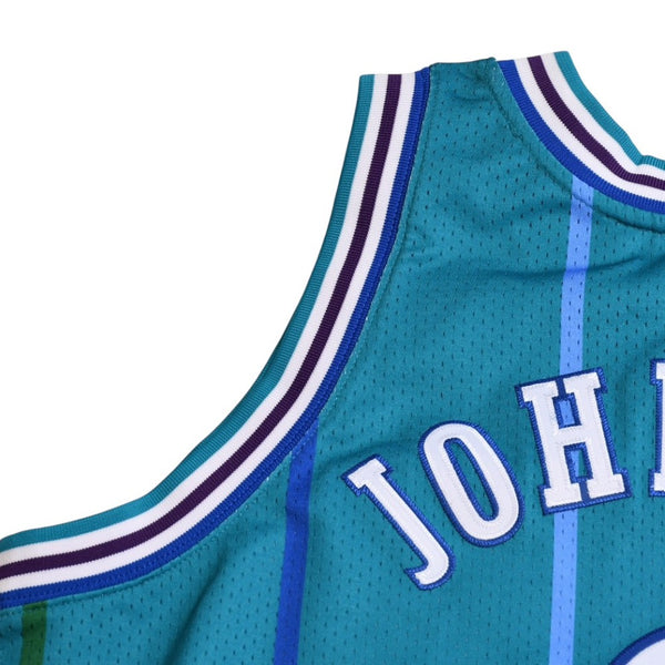 新品同様品 Mitchell&Ness ミッチェルアンドネス シャーロットホーネッツ ラリージョンソン 1992-93 ハードウッドクラシック スウィングマンユニフォーム サイズL エメラルドグリーン 中古 4a002278