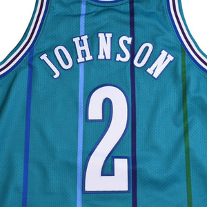 新品同様品 Mitchell&Ness ミッチェルアンドネス シャーロットホーネッツ ラリージョンソン 1992-93 ハードウッドクラシック スウィングマンユニフォーム サイズL エメラルドグリーン 中古 4a002278