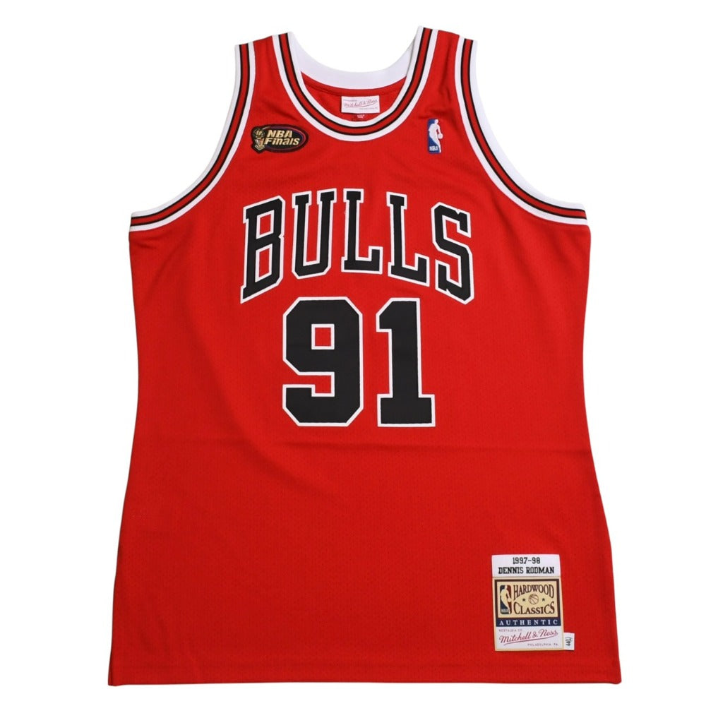 Like new Mitchell &  Ness Mitchell&ネChicago Bulls Game Jersey, Size 44 (L), Dennis Rodman, 1997-98 NBA Finals, Used, 4a002290
