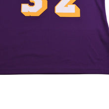 画像をギャラリービューアに読み込む, 新品同様品 Mitchell&amp;Ness ミッチェルアンドネス ロサンゼルスレイカーズ マジックジョンソン 1984−85 シーズンロード用 スウィングマンジャージ サイズL パープル イエロー 中古 4a002282