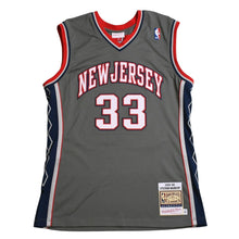 画像をギャラリービューアに読み込む, 新品同様品 Mitchell&amp;Ness ミッチェルアンドネス ニュージャージーネッツ ステフォンマーブリー 1990-00 オルタネイトグレー オーセンティックユニフォーム グレー ホワイト サイズL 中古 4a002272