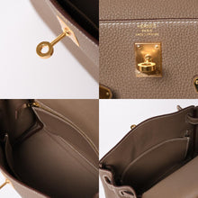 画像をギャラリービューアに読み込む, 極美品 HERMES エルメス Kelly retourne 25 ケリー 25 2WAYバッグ トリヨンクレマンス エトゥープ 内縫い U刻印 GD金具 2022年製 中古 4a003273