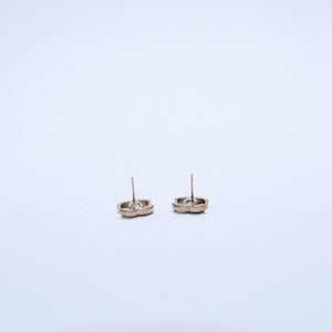 極美品 CHANEL シャネル ピアス スリム ココマーク マーブル柄 ゴールド ブラック 10c 刻印片側 earrings slim CC chain 10C GD×BK 美品 中古 4a000638