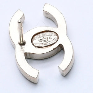 極美品 CHANEL シャネル ピアス スリム ココマーク マーブル柄 ゴールド ブラック 10c 刻印片側 earrings slim CC chain 10C GD×BK 美品 中古 4a000638