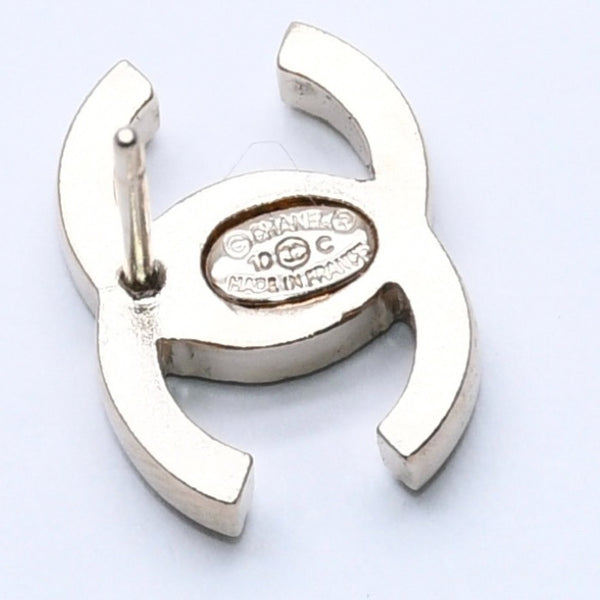 極美品 CHANEL シャネル ピアス スリム ココマーク マーブル柄 ゴールド ブラック 10c 刻印片側 earrings slim CC chain 10C GD×BK 美品 中古 4a000638