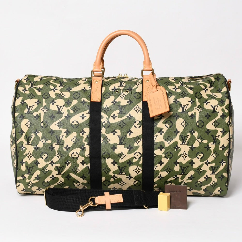 New and unused LOUIS VUITTON Keepall Bandouliere 55 Boston bag M95774 Monogram Moflage Takashi Murakami Out of print Used 4a003563
