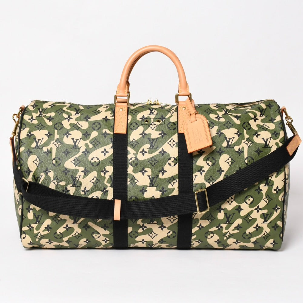 New and unused LOUIS VUITTON Keepall Bandouliere 55 Boston bag M95774 Monogram Moflage Takashi Murakami Out of print Used 4a003563