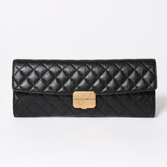 Very Good Condition CHANEL Métiers d'Art Collection Clutch Bag A57669 26th Series Coco Mark Aged Calfskin Black Used 4a003496