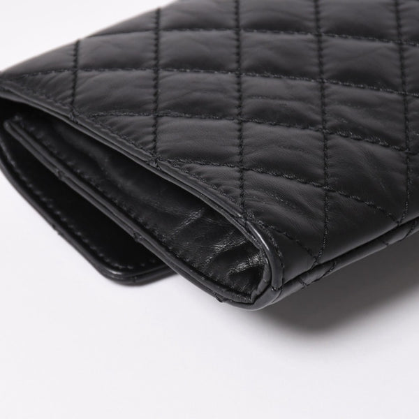 Very Good Condition CHANEL Métiers d'Art Collection Clutch Bag A57669 26th Series Coco Mark Aged Calfskin Black Used 4a003496