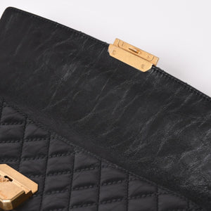 Very Good Condition CHANEL Métiers d'Art Collection Clutch Bag A57669 26th Series Coco Mark Aged Calfskin Black Used 4a003496