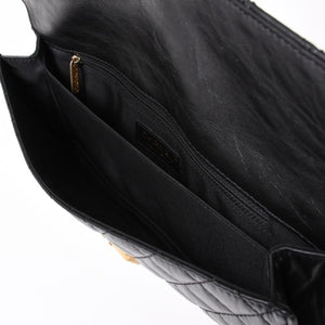 Very Good Condition CHANEL Métiers d'Art Collection Clutch Bag A57669 26th Series Coco Mark Aged Calfskin Black Used 4a003496