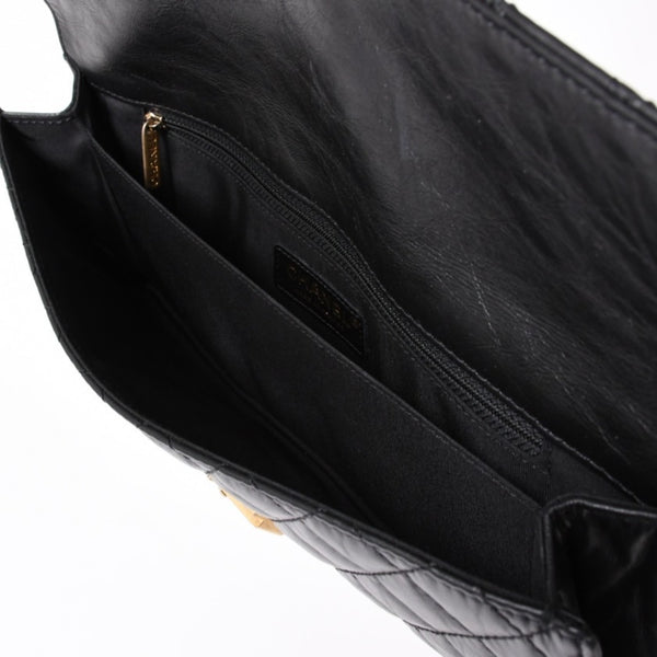 Very Good Condition CHANEL Métiers d'Art Collection Clutch Bag A57669 26th Series Coco Mark Aged Calfskin Black Used 4a003496