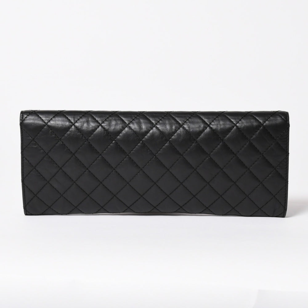 極美品 CHANEL シャネル メティエダールコレクション クラッチバッグ A57669 26番台 ココマーク エイジドカーフスキン ブラック 中古 4a003496