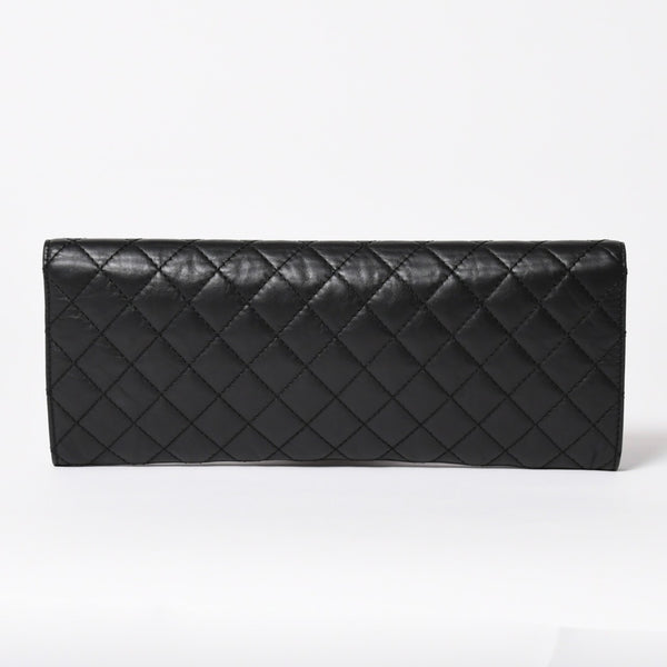 Very Good Condition CHANEL Métiers d'Art Collection Clutch Bag A57669 26th Series Coco Mark Aged Calfskin Black Used 4a003496