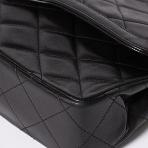 CHANEL シャネル マトラッセ Wフラップ Wチェーンショルダーバッグ A2800 3番台 パリ限定 ココマーク ラムスキン ブラック 美品 中古 4a003458
