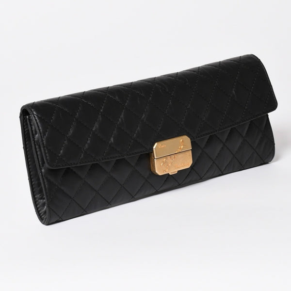 Very Good Condition CHANEL Métiers d'Art Collection Clutch Bag A57669 26th Series Coco Mark Aged Calfskin Black Used 4a003496