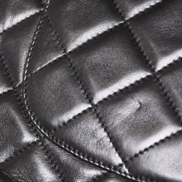 CHANEL シャネル マトラッセ Wフラップ Wチェーンショルダーバッグ A2800 3番台 パリ限定 ココマーク ラムスキン ブラック 美品 中古 4a003458