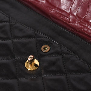 CHANEL シャネル マトラッセ Wフラップ Wチェーンショルダーバッグ A2800 3番台 パリ限定 ココマーク ラムスキン ブラック 美品 中古 4a003458
