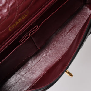 CHANEL シャネル マトラッセ Wフラップ Wチェーンショルダーバッグ A2800 3番台 パリ限定 ココマーク ラムスキン ブラック 美品 中古 4a003458
