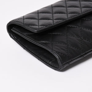 Very Good Condition CHANEL Métiers d'Art Collection Clutch Bag A57669 26th Series Coco Mark Aged Calfskin Black Used 4a003496
