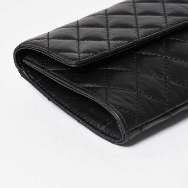 Very Good Condition CHANEL Métiers d'Art Collection Clutch Bag A57669 26th Series Coco Mark Aged Calfskin Black Used 4a003496