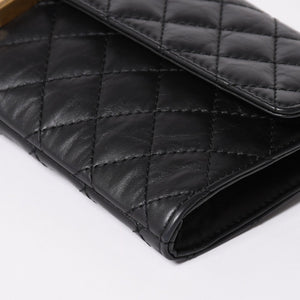 Very Good Condition CHANEL Métiers d'Art Collection Clutch Bag A57669 26th Series Coco Mark Aged Calfskin Black Used 4a003496