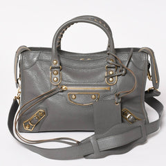 極美品 BALENCIAGA バレンシアガ The City ザ シティ 2WAY ハンドバッグ ショルダーバッグ ブラウン 115748 中古 4a003523