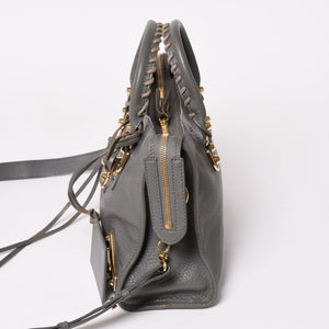 極美品 BALENCIAGA バレンシアガ The City ザ シティ 2WAY ハンドバッグ ショルダーバッグ ブラウン 115748 中古 4a003523