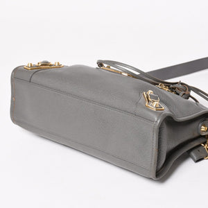 極美品 BALENCIAGA バレンシアガ The City ザ シティ 2WAY ハンドバッグ ショルダーバッグ ブラウン 115748 中古 4a003523