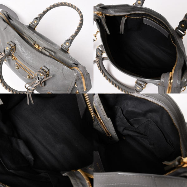 極美品 BALENCIAGA バレンシアガ The City ザ シティ 2WAY ハンドバッグ ショルダーバッグ ブラウン 115748 中古 4a003523