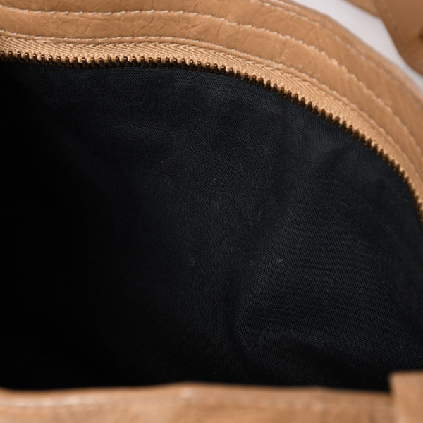 極美品 BALENCIAGA バレンシアガ ハンドバッグ Classic Mini City Bag クラシック ミニ シティ ベージュ レザー 300295 中古 4a003513