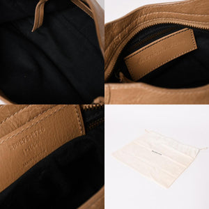 極美品 BALENCIAGA バレンシアガ ハンドバッグ Classic Mini City Bag クラシック ミニ シティ ベージュ レザー 300295 中古 4a003513
