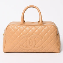 Load image into Gallery viewer, 極美品 CHANEL シャネル マトラッセ ハンドバッグ ミニボストン型バッグ ココマーク 9番台 キャビアスキン ベージュ 中古 4a003506