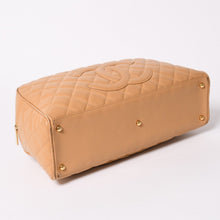 Load image into Gallery viewer, 極美品 CHANEL シャネル マトラッセ ハンドバッグ ミニボストン型バッグ ココマーク 9番台 キャビアスキン ベージュ 中古 4a003506