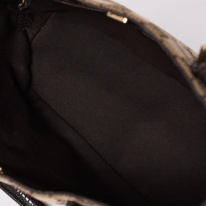 GUCCI グッチ GGキャンバス ホースビット ハンドバッグ ゴールド金具 シェリーライン ダークブラウン 137475 美品 中古 4a003504