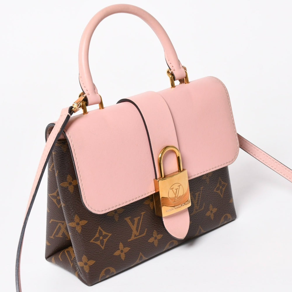 LOUIS VUITTON ルイヴィトン ロッキーBB ハンドバッグ M44080 モノグラム ローズプードル ピンク ブラウン 美品 中古 4a003556