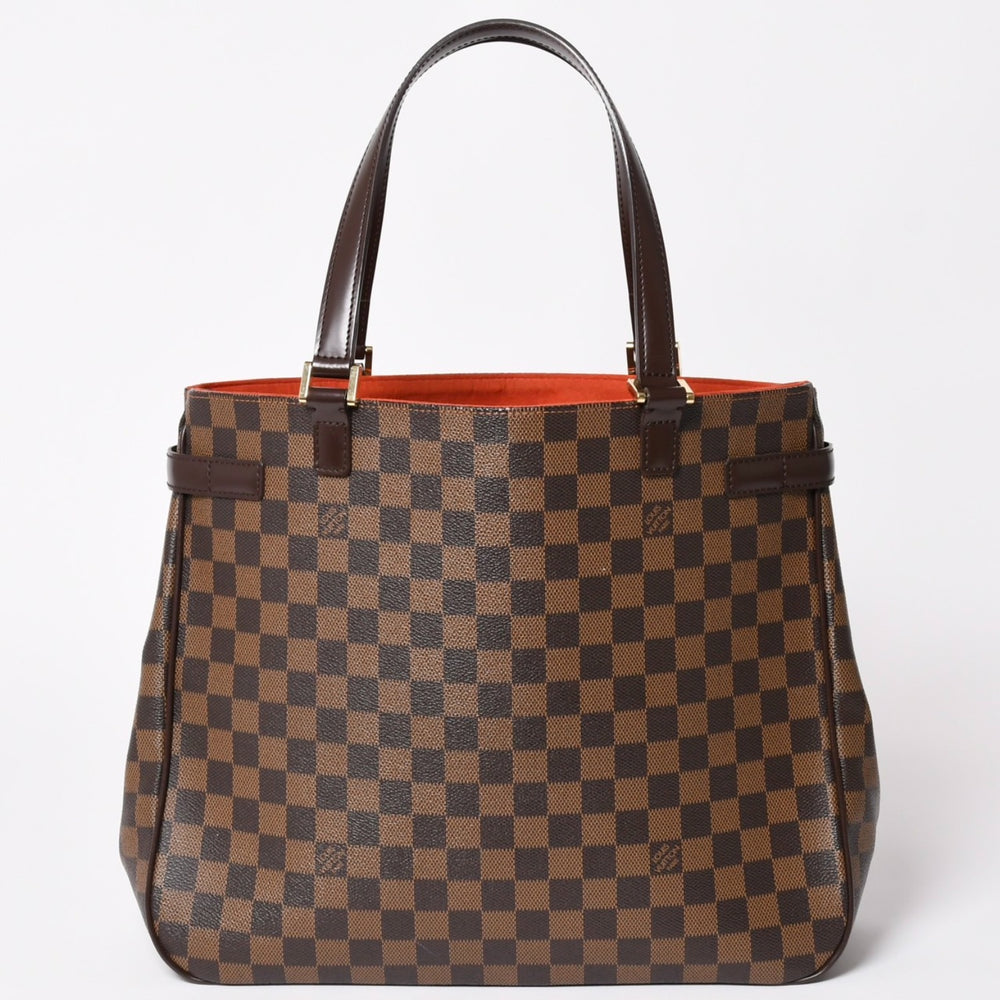 極美品 LOUIS VUITTON ルイヴィトン ダミエ ユゼス ブラウン トートバッグ N51128 ダミエキャンバス ゴールド金具 中古 4a003465