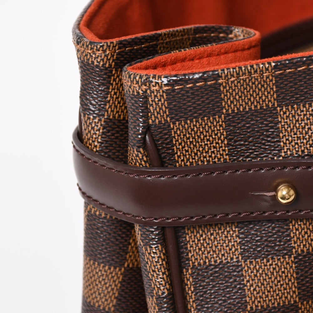 極美品 LOUIS VUITTON ルイヴィトン ダミエ ユゼス ブラウン トートバッグ N51128 ダミエキャンバス ゴールド金具 中古 4a003465