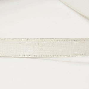 LOEWE leather shoulder bag one shoulder bag semi-shoulder calfskin musical note metal hardware white flap good condition used 4a003524