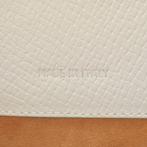 LOEWE leather shoulder bag one shoulder bag semi-shoulder calfskin musical note metal hardware white flap good condition used 4a003524
