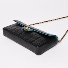 画像をギャラリービューアに読み込む, CHANEL シャネル East West イーストウエスト チョコバー チェーンショルダーバッグ 6番台 ココマーク ラムスキン ブラック 美品 中古 4a003536